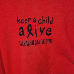 Keep A Child Alive Shirt Mens Large Red Graphic Charity Durban ZA KCA Africa Tee