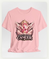 Faith Over Fear Stronger Than Cancer Awareness Unisex T-Shirt | Inspirational