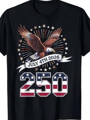 250th Anniversary Of USA 1776-2026 Patriotic T-Shirt – 250 Years