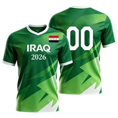 Iraq 2026 Soccer Jersey T-Shirt for Kids & Adults Breathable Casual Wear