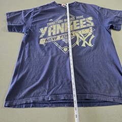 Majestic New York Yankees Tradition Begins Here Graphic T-Shirt Navy Blue Mens L