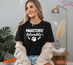 Unisex Pawsitively Adorable Dog Paw Print T-Shirt – Cute Pet Lover Graphic Tee