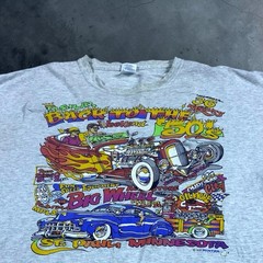 VTG Back To The 50s T Shirt Mens 2XL 2009 Car Show Hot Rod Graphic Y2K Minnesota
