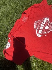 Wear The Peace Unisex Adult Heavy Tee Red Palestine *flaw