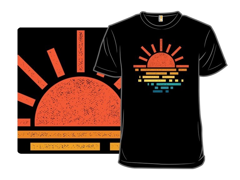 Simply Summer T-Shirt NWT Tropical Beach Sunset Graphic Tee