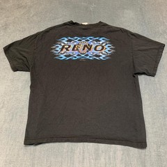 Vintage Reno Nevada 2005 Flames T-Shirt Adult XL Black Cotton Delta Pro Weight
