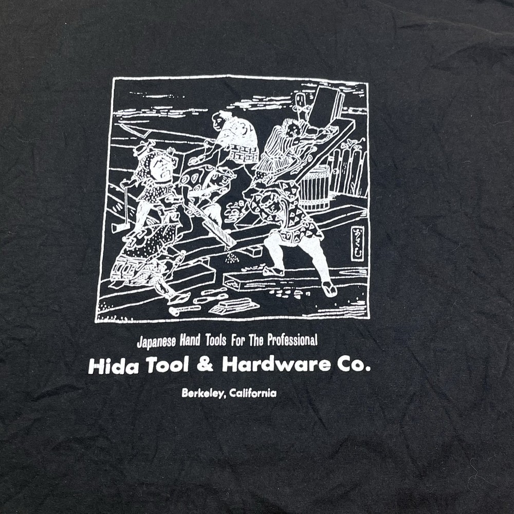 HIDA TOOL HARDWARE CO JAPANESE JAPAN HAND TOOLS BERKELEY CALIFORNIA T SHIRT XL