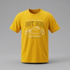 Vintage Hot Rod T Shirt Men Black Graphic Tee Retro American Classic Car Top Sz