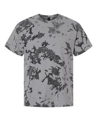 Peaches 100% Ringspun Soft Cotton LaMer Over-Dyed Tee, Crinkle Tie Dye, T-Shirt