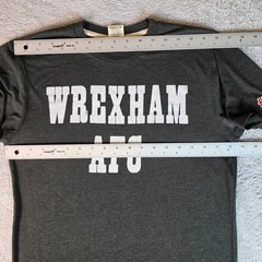Homage Wrexham AFC T Shirt Small Aviation Gin Ryan Reynolds Soccer Gray TriBlend
