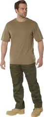 Rothco Coyote Brown AR 670-1 Full Comfort Fit T-Shirt Polyester Cotton Army Tee