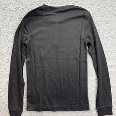 George Shirt Mens XS Black Long Sleeve Thermal Henley Stretch Knit