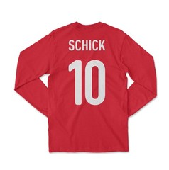Czech Republic Soccer Fans Schick 10 Jersey Style Long Sleeve T-Shirt