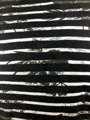 New Men’s 2X Ditch Plains Black & White Strip & Floral Print T-Shirt