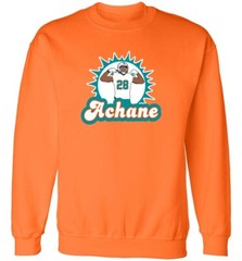 Devon De’Von Achane Dolphins Logo CREW HOODED SWEATSHIRT