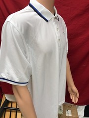 New Lacoste Sport Men’s Ultra Dry Tennis polyester collared T-Shirt, white,7/2XL