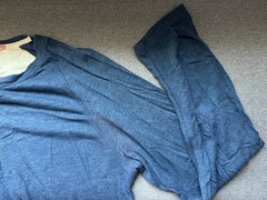 Apolis Global Citizen 100% Cotton Blue Raglan Long Sleeve Shirt Top XXL