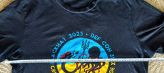 Rare Vintage 2023 Def Con Hacker T Shirt Double Sided Graphic Crimeware XL