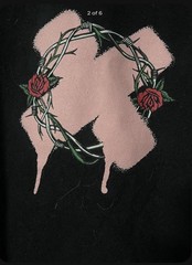 XPLR Design Studios Black XL Double-Sided Rose Graphic Crew Neck Cotton Tee