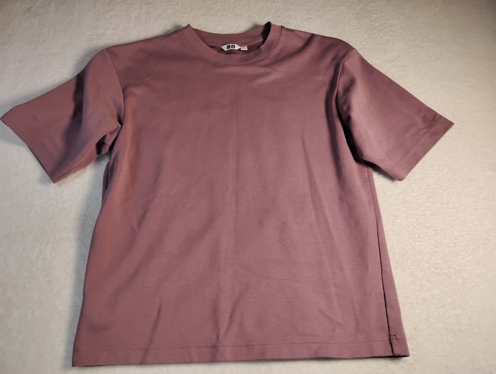Uniqlo Airism Mens T-Shirt School Work Casual Size S Lavender
