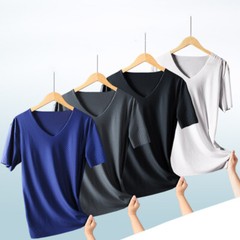 3Pack Iced Silk Short-sleeved T-shirt Men’s Summer Elastic Quick-dry Mesh Sports