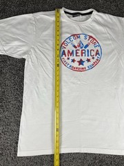Y2K Volcom Stone First Boarding Company Mens L White USA Patriotic, RWB July 4th