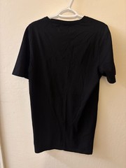 ZARA MAN Black Solid Crew Neck Short Sleeve T-Shirt Size M Side Zipper