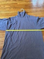 Vintage Fruit Of The Loom Mens Large Long Sleeve Turtle Neck Gray
