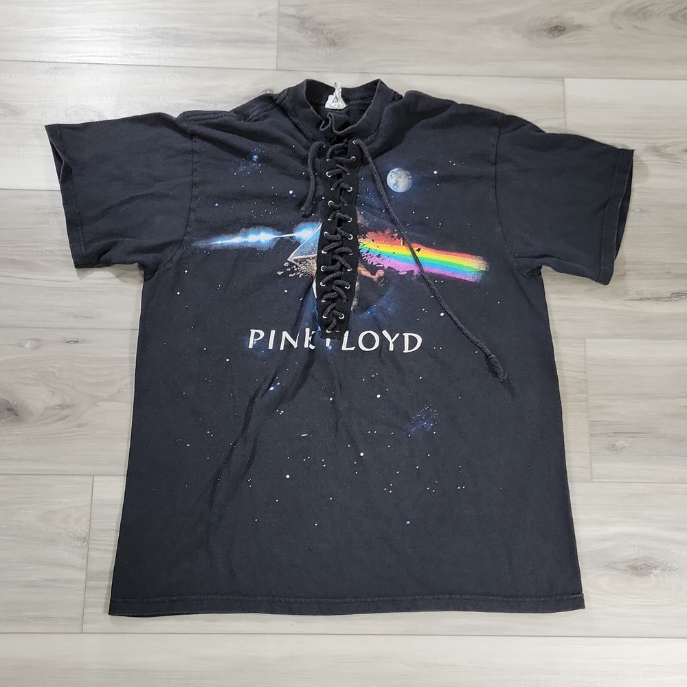 Pink Floyd Men’s T-Shirt Large Black Vintage Graphic Short Sleeve Drawstring