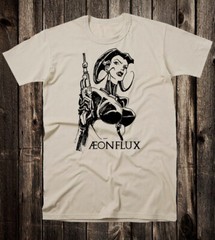 Retro Art Tee T Shirt 100% Cotton Aeon Flux Eye MTV Liquid Television Cartoon