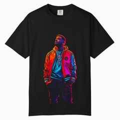 Mens Neon Hip Hop Urban T-Shirt, Comfort Colors T Shirt, Unisex Streetwear Tee