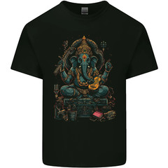 Ganesha Hindu God Ganapati Elephant Mens Light Cotton T-Shirt