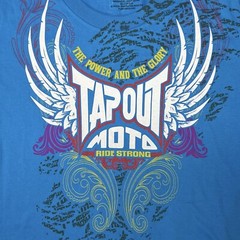 SPEED & STRENGTH TAP OUT TEE BLUE WOMENS SCOOP NECK XL