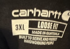 Two Carhartt Men’s 3XL Loose Fit Long Sleeve Logo T-Shirt 1 Black & 1 Blue