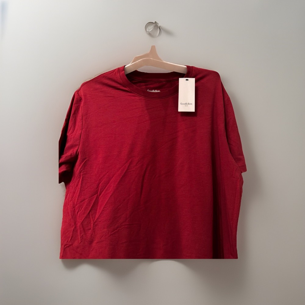 Goodfellow & Co. Maroon Game Day T-shirt Size L Cotton Modal Spandex NWT