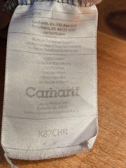Lot of 2 Carhartt K87 Heavyweight Cotton Pocket T-Shirts Men’s L Sand & Charcoal