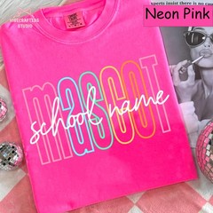 Custom Mascot School Name Shirt Personalized School Spirit Unisex Teacher Gift