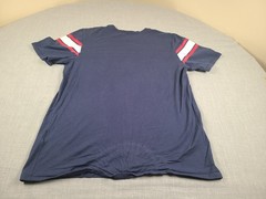 Nike Shirt Mens Large Blue Center Swoosh Spellout Logo Sports Tee