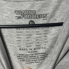 2009 Transformers G1 Optimus Prime Bumblebee Graphic T-Shirt XL Hasbro Gray Y2K