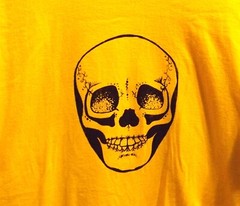 Smiling Skull Shirt – top skeleton MEANTJEWLIP folk art handmade unisex