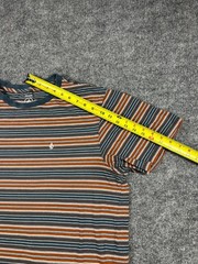 Volcom T Shirt Mens 2XL Multicolor Striped Cotton Modern Fit Logo Embroidered