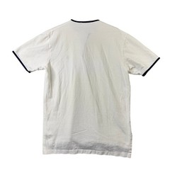 Polo Ralph Lauren Vintage Large White Henley Short Sleeve Pique T-Shirt L Trim