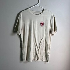 Fjallraven Mens 1960 Logo Graphic T-Shirt Cream Beige Short Sleeve Size L