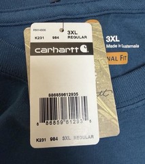 Carhartt K231 Original Fit Long Sleeve Crew Neck T-Shirt Blue Men’s 3XL