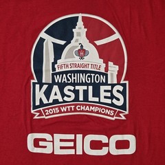 Washington Kastles WTT World Team Tennis Fifth Straight Champions T Shirt XL Red
