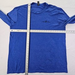 Take it Easy Woody Surf Board Blue Long Sleeve Tri-Blend T-Shirt Men’s 2XL