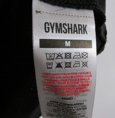 Men’s Gymshark Critical 2.0 Drop Arm Crew Neck Tank Slim Fit Black Size MEDIUM