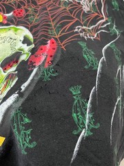 Christian Audigier Skull Spider Web Rhinestone Gothic Graphic T-Shirt Black