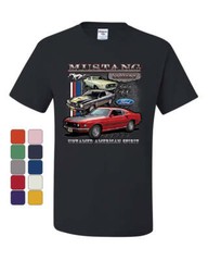 Ford Mustang Classics T-Shirt Muscle Car Untamed American Spirit Tee Shirt