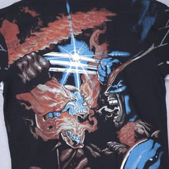 X-Men Wolverine AOP T-Shirt Mens XL Black Marvel All Over Print Comic Book Tee